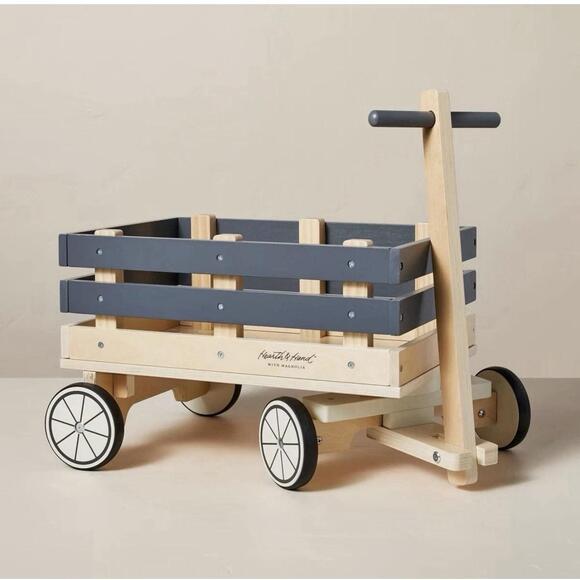 Hearth & Hand with Magnolia Wooden Toy Wagon for Kids Ages 1.5
